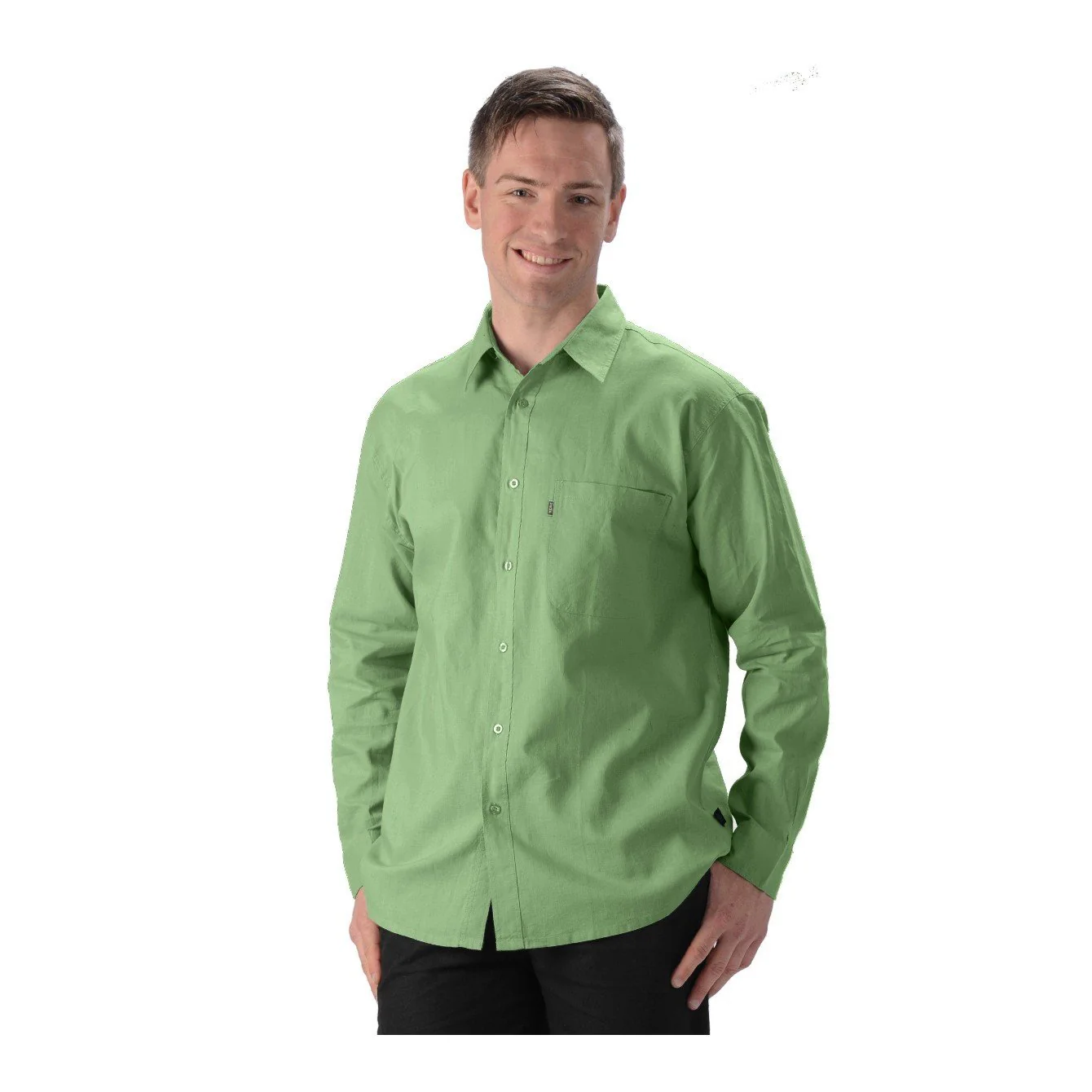 Hemp O/C Long Sleeve Dress Shirt - Image 6