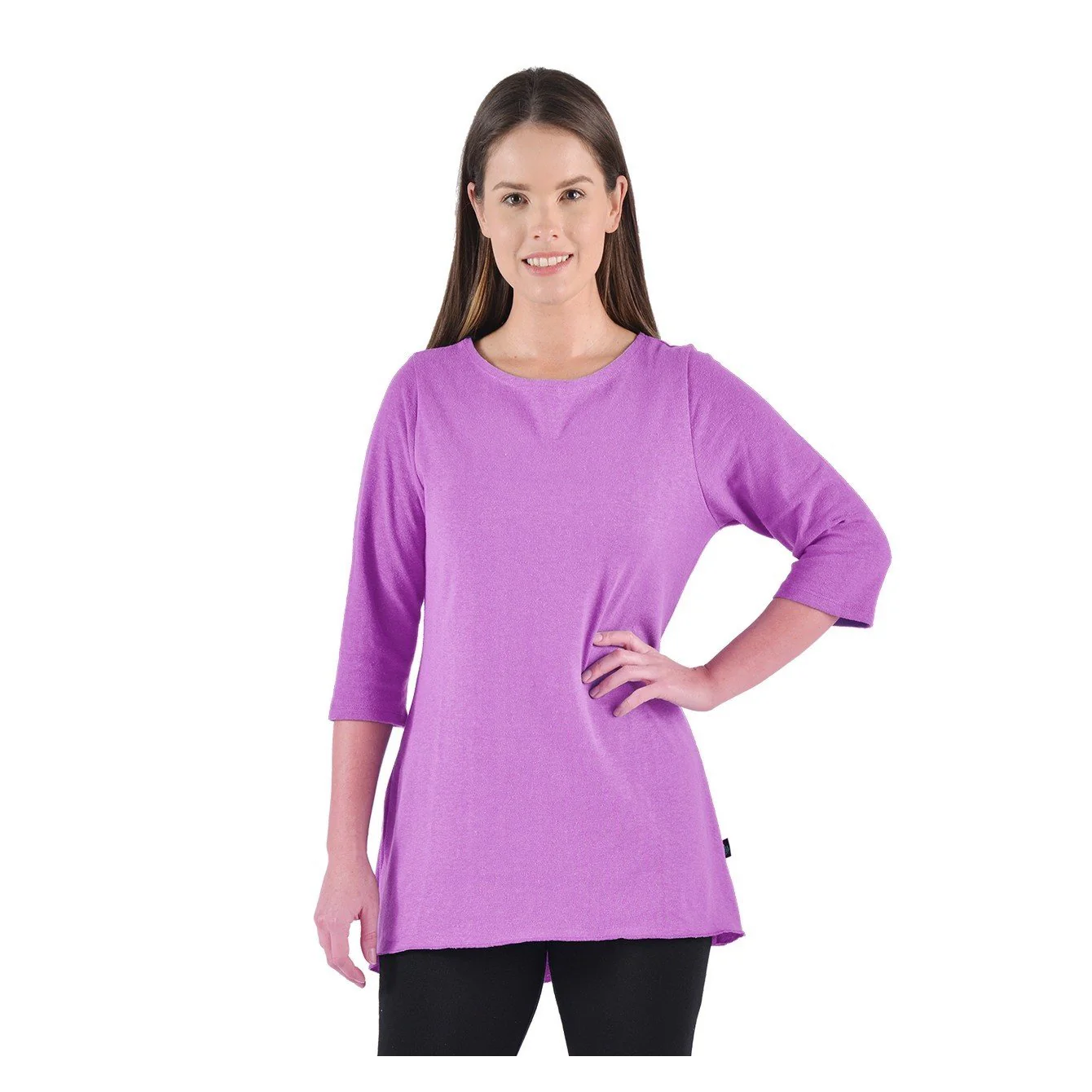 NEW Hemp 3/4 Sleeve Fluid Top - Image 3