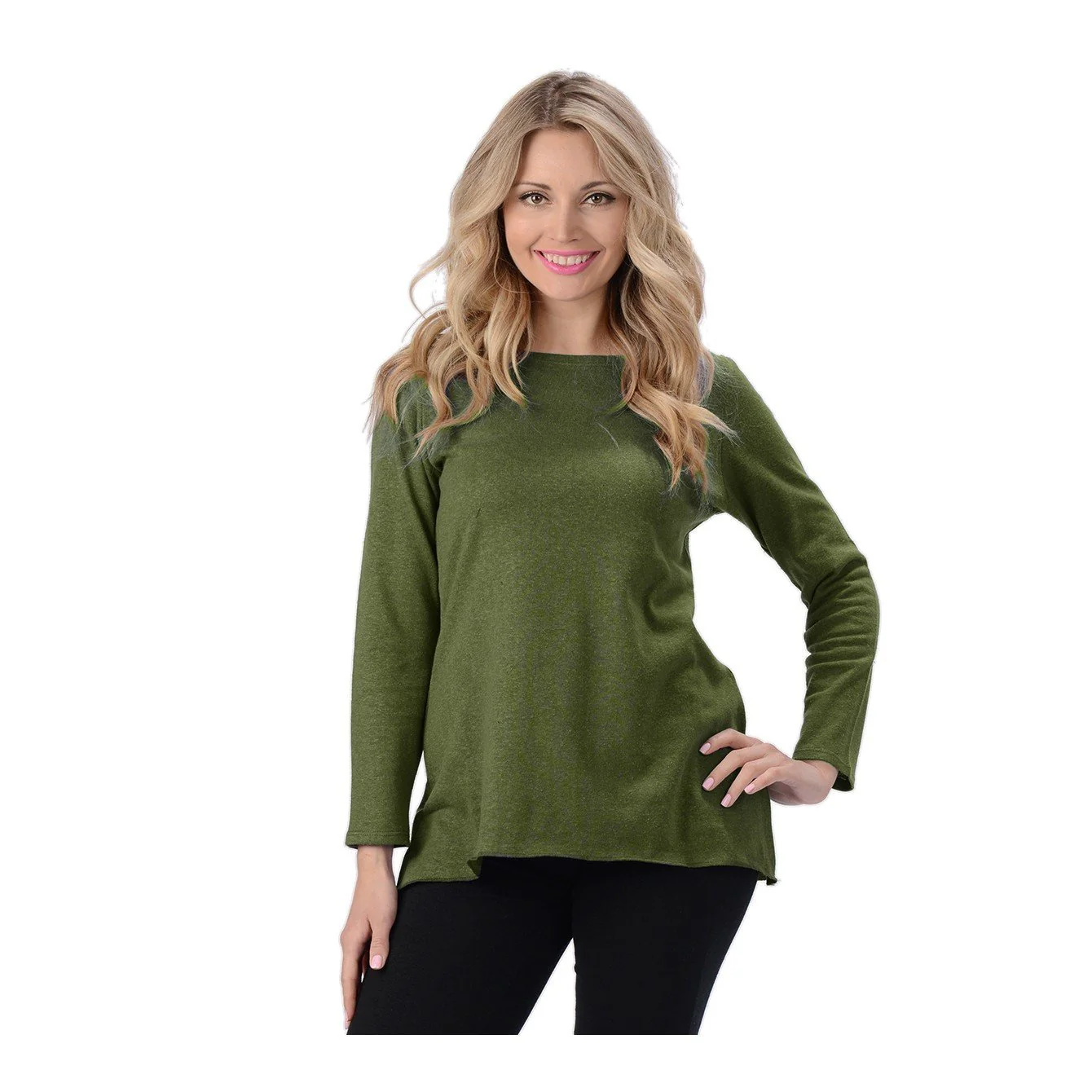 Women's Hemp Long Sleeve Fluid Top - Image 5