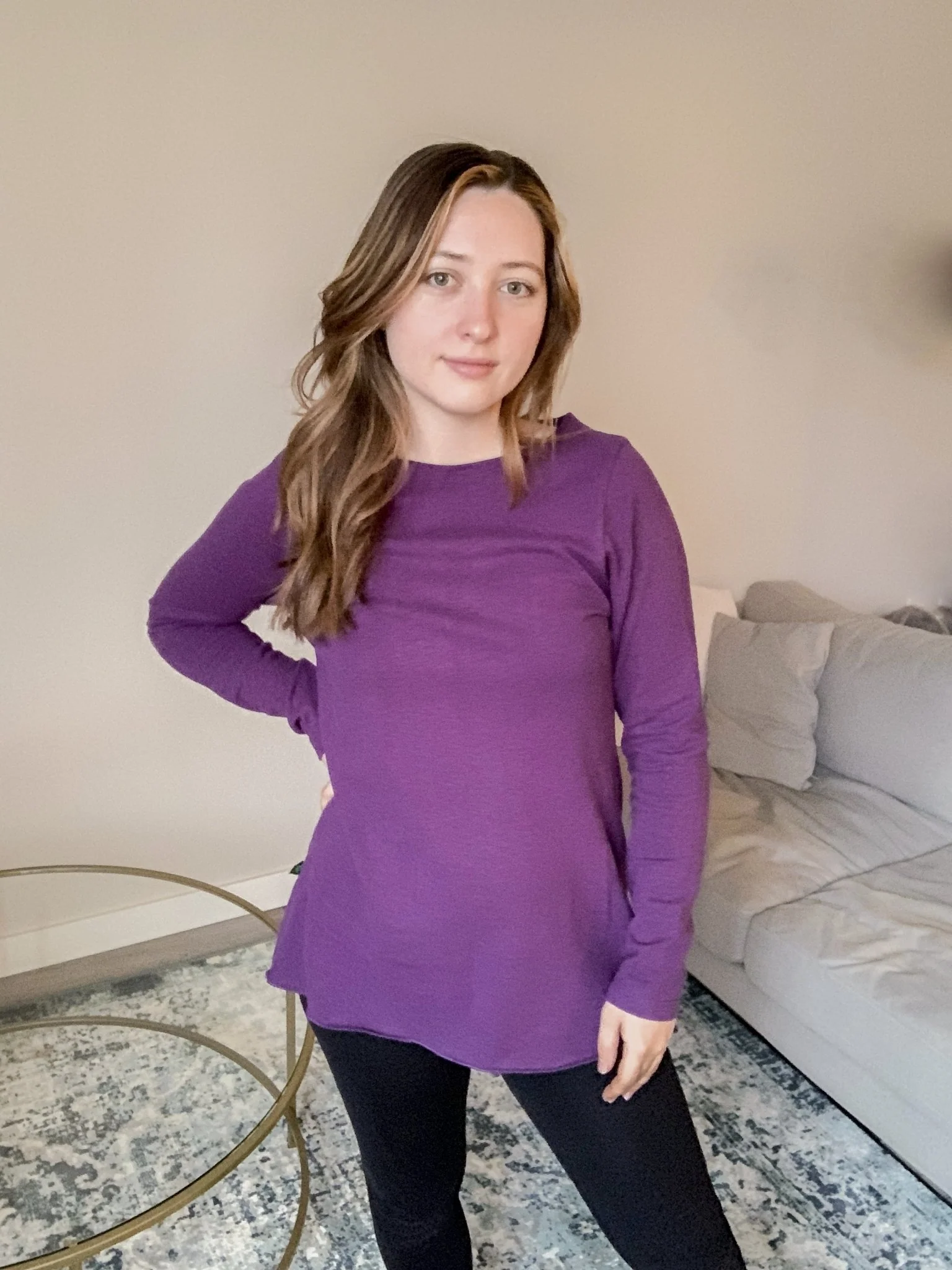 Women's Hemp Long Sleeve Fluid Top - Image 7